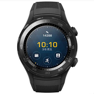 京聰商城HUAWEI WATCH 2 華為第二代智能運動手表藍牙版 藍牙通話 GPS心率FIRSTBEAT運動指導 NFC支付 碳晶黑 總代理批發