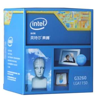 京聰商城英特爾（Intel）奔騰 G3260 Haswell架構(gòu)盒裝CPU處理器（LGA1150/3.3GHz/3M三級緩存/53W/22納米）總代理批發(fā)